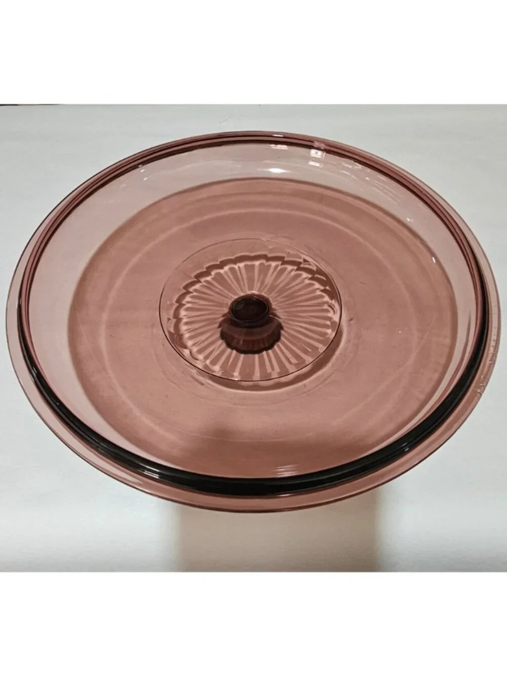 Pyrex Cranberry Ribbed Lid 8.25
